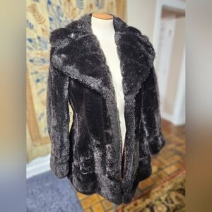 VTG 70s 80s Betty Rose Faux Fur Coat Medium Large